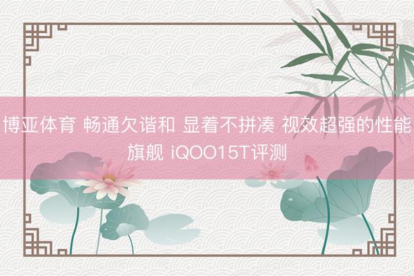 博亚体育 畅通欠谐和 显着不拼凑 视效超强的性能旗舰 iQOO15T评测