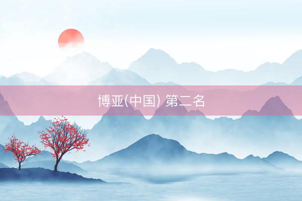博亚(中国) 第二名