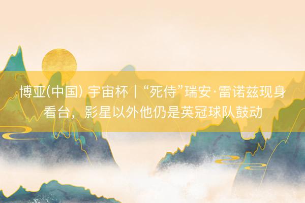 博亚(中国) 宇宙杯｜“死侍”瑞安·雷诺兹现身看台，影星以外他仍是英冠球队鼓动